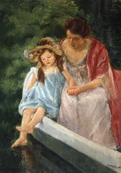 Mère et Enfant dans un Bateau, 1908